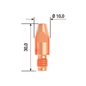 FUBAG Контактный наконечник M8х30 мм ECU D=0.9 мм (25 шт.) в Екатеринбурге фото