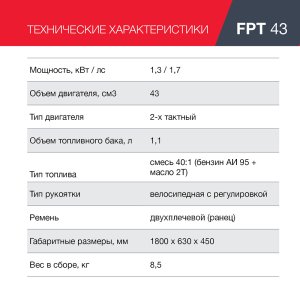 FUBAG Бензиновый триммер FPT 43 в Екатеринбурге фото