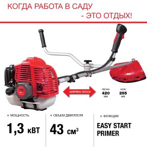 FUBAG Бензиновый триммер FPT 43 + Триммерная леска  сечение витой квадрат L 130 м * 2.4 мм в ПОДАРОК в Екатеринбурге фото