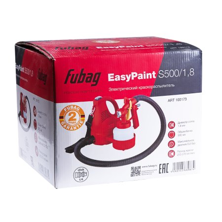 FUBAG Электрический краскораспылитель EasyPaint S500/1.8 с верхним бачком в Екатеринбурге фото